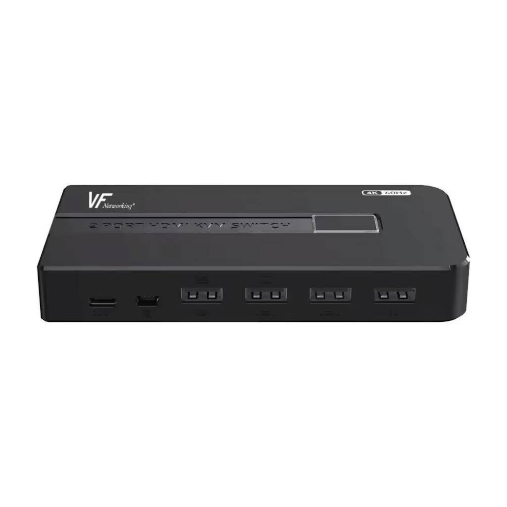 Kvm Switch 2 Puertos HDMI 4K 60Hz Con Cables HDMI Y USB