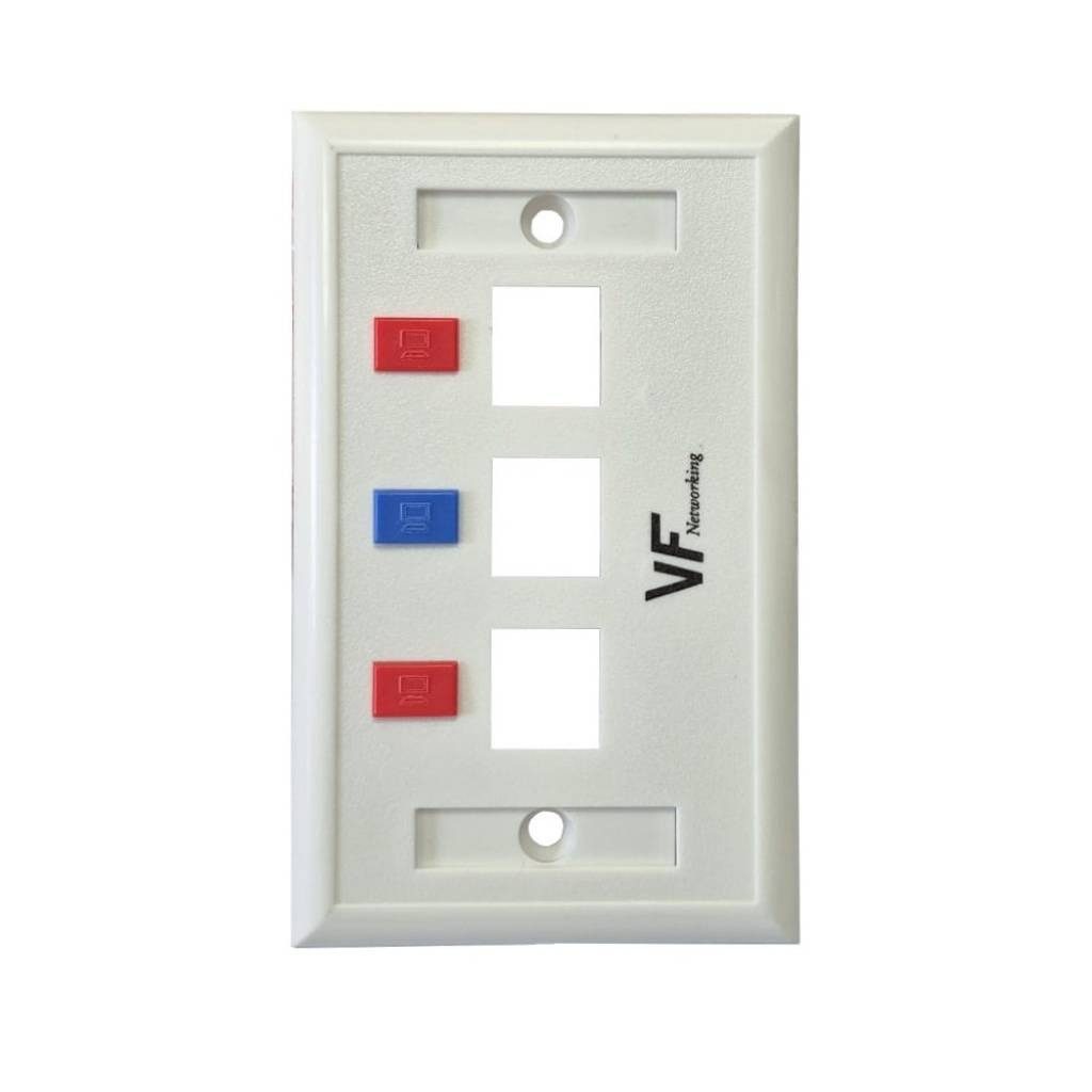 Accesorio De Rack Frente 3 Port Blanco