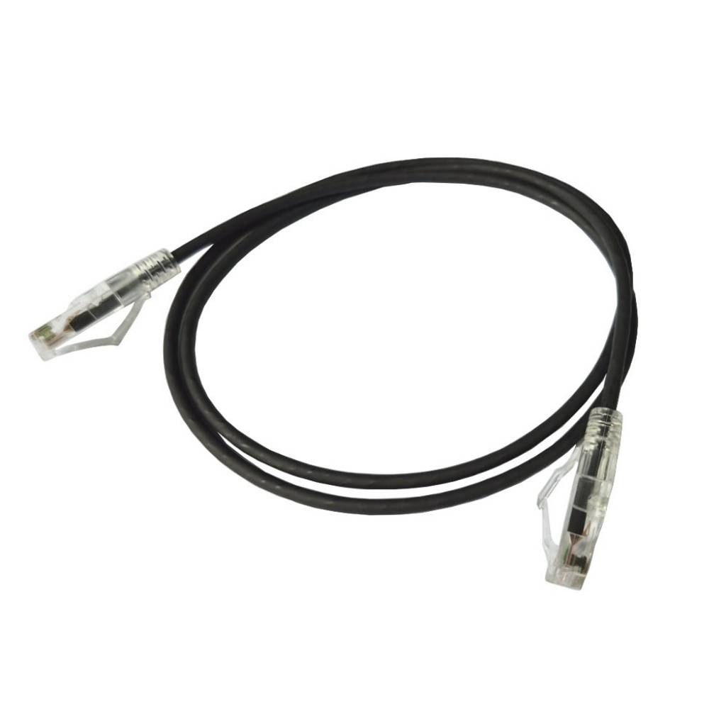 Patch Cord Cat6a UTP Slim LED 1.5m Negro LSZH