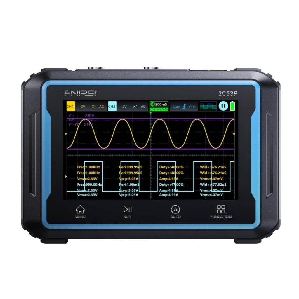Osciloscopio Digital De Panel Plano Doble Canal 50 MHZ 250 MS/s