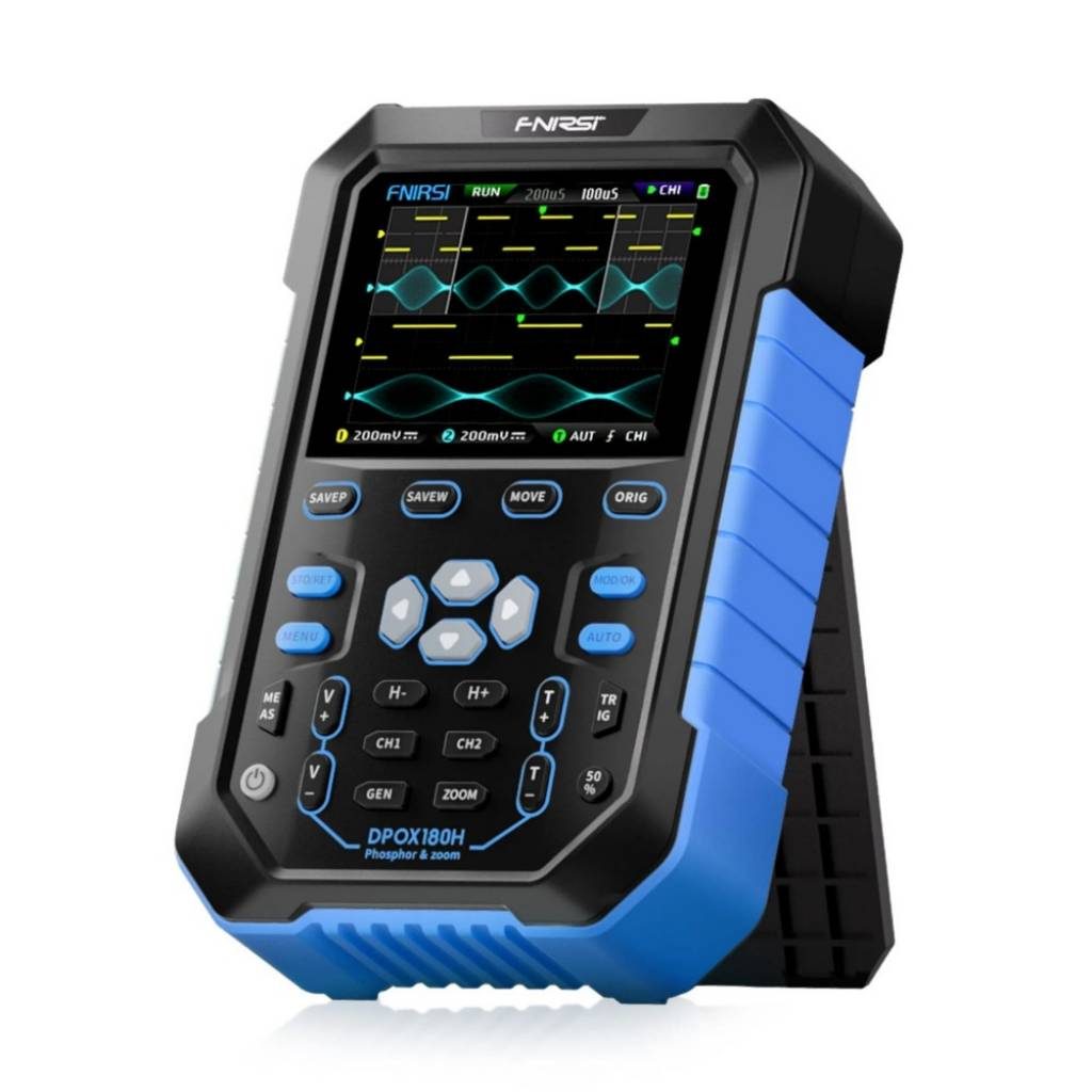 Osciloscopio Digital De Doble Canal 180MHZ Con Generador De Señales 2.8"
