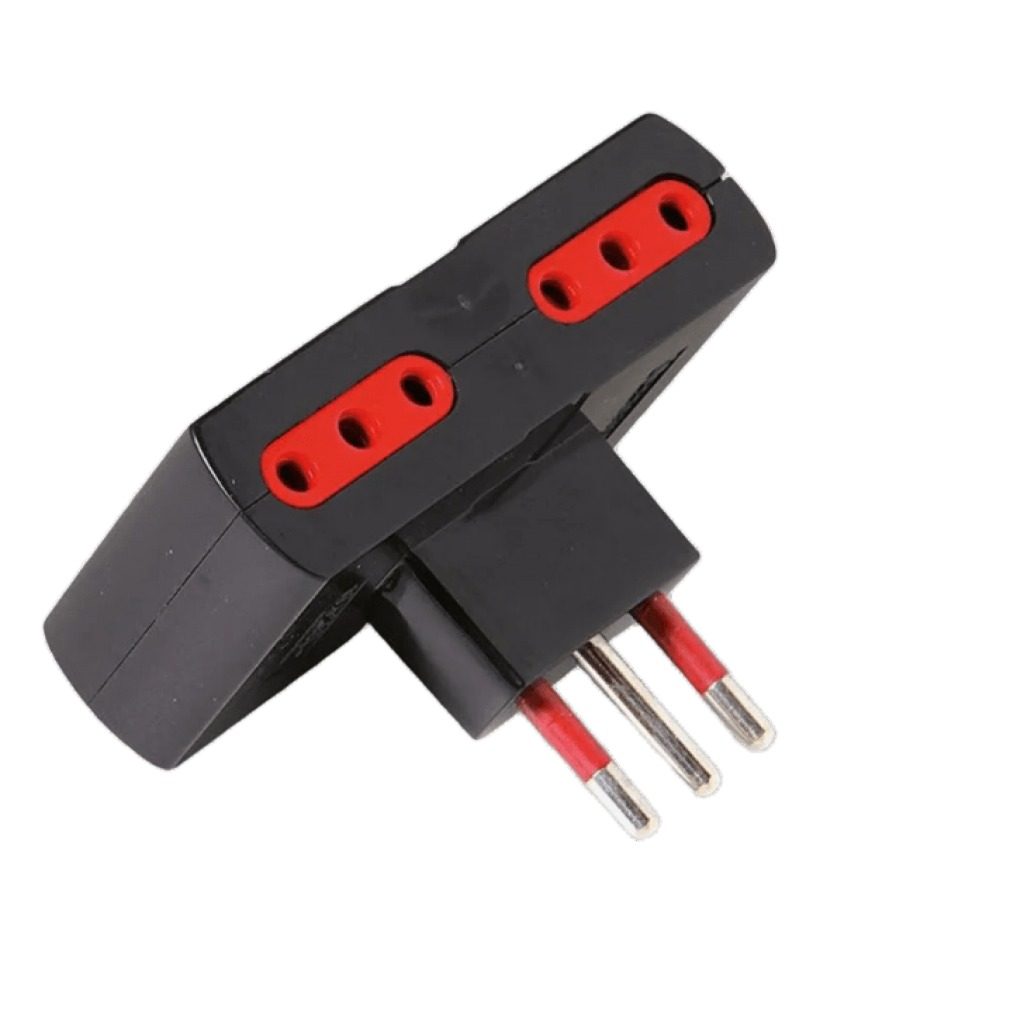 Adaptador De Ficha 3L A 4 Tomacorriente 3L Negro
