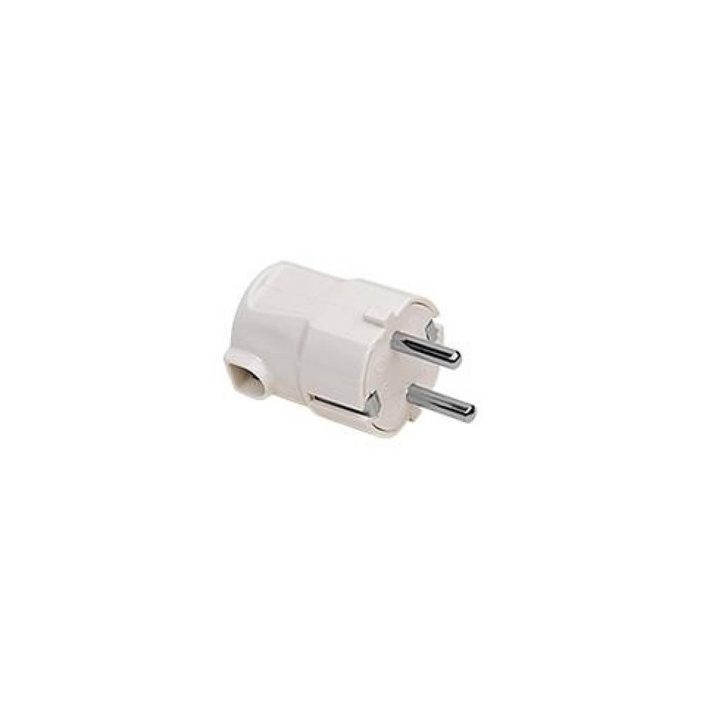 Ficha Schuko Angular 90° Blanco