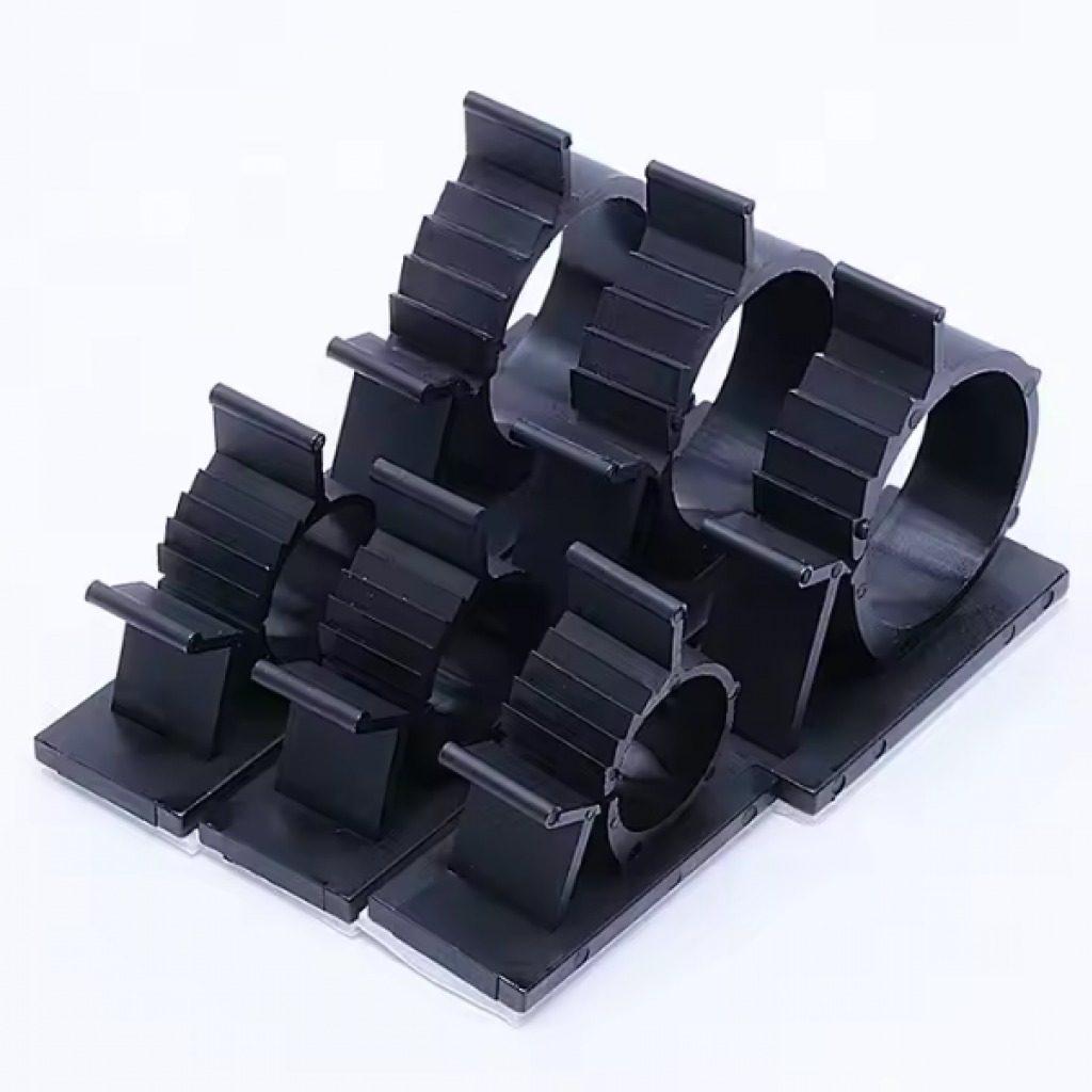 Abrazadera Adhesiva Ajustable Negra X100 Unidades