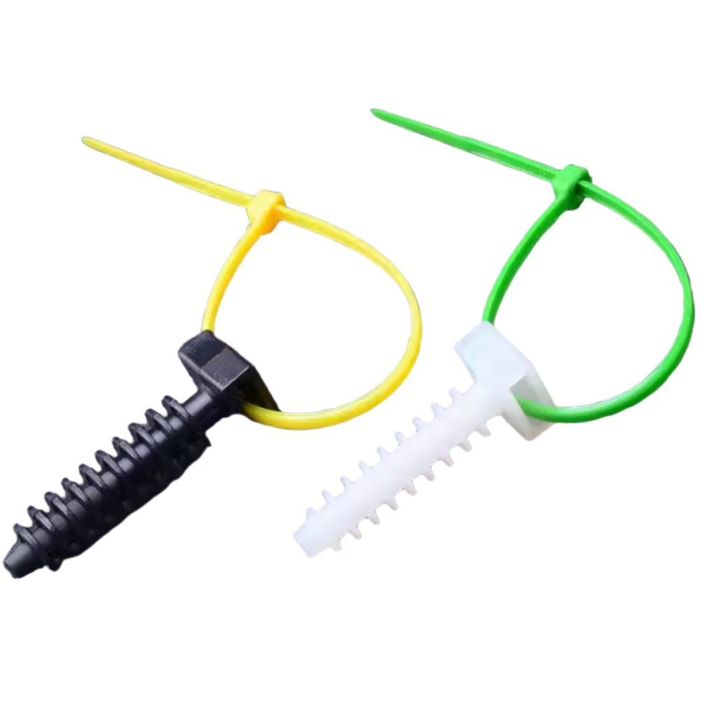 Tornillo De Nylon Para Precinto 8 mm Blanco