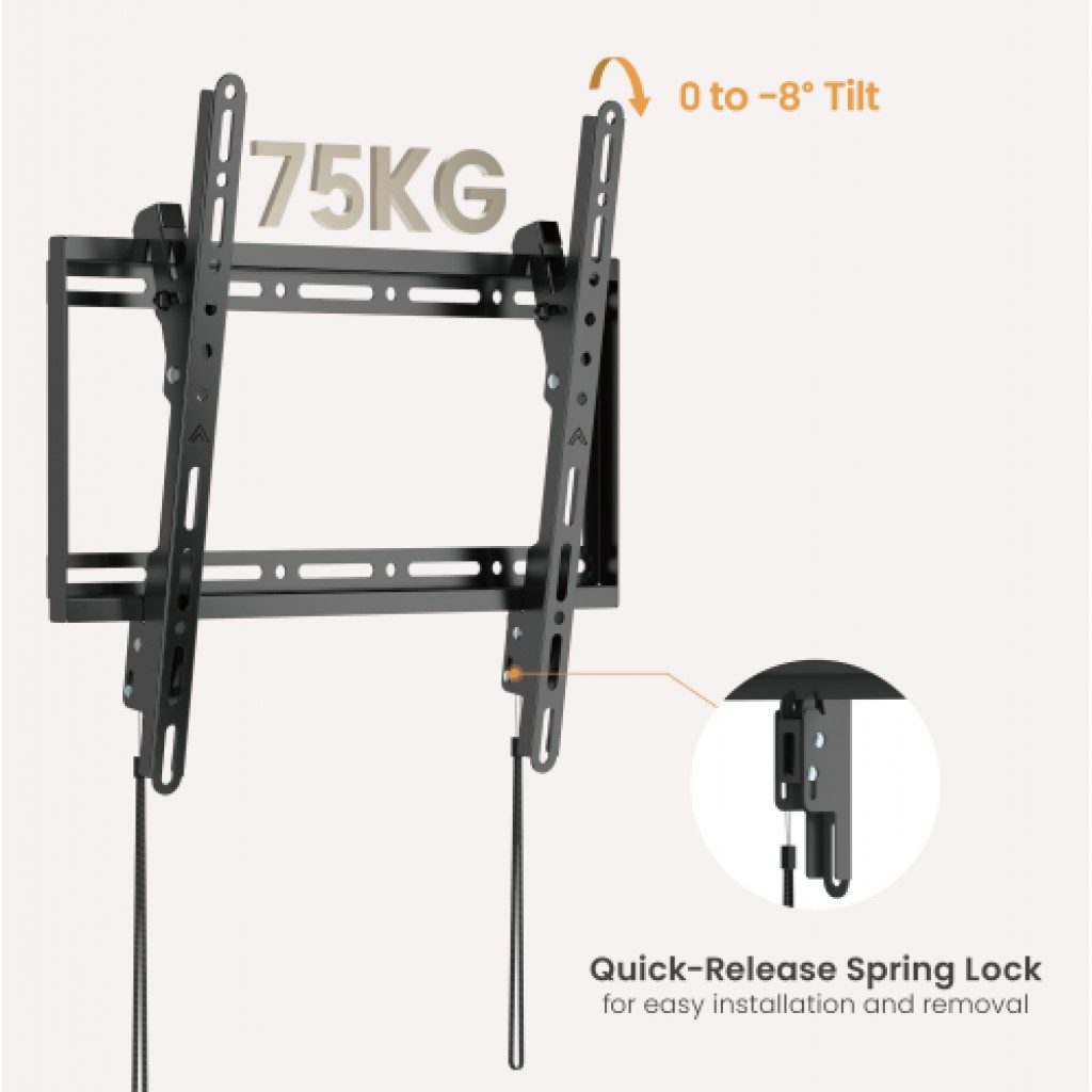 Soporte De Pared Para TV De 32" A 75" Inclinable 75 Kg
