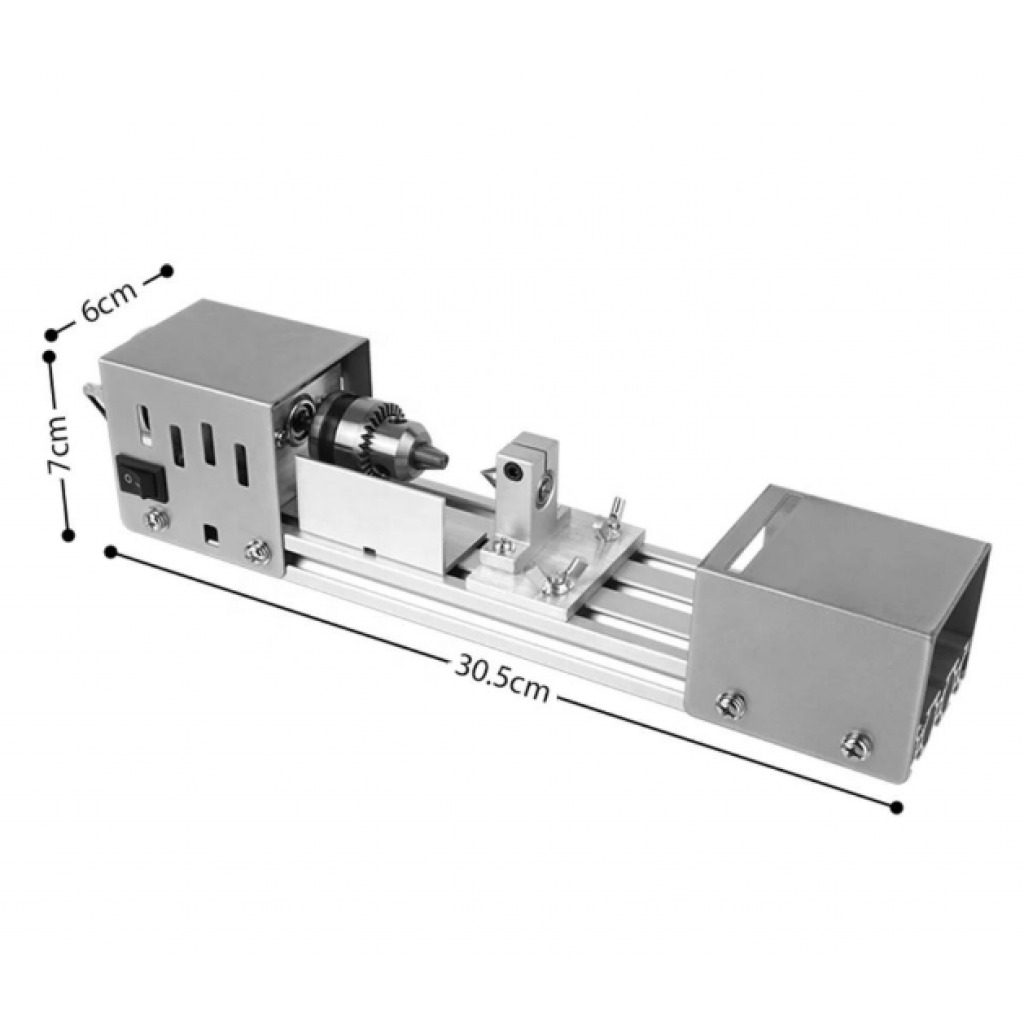 Mini Torno Para Madera 96W 12-24V 4000-9000/min