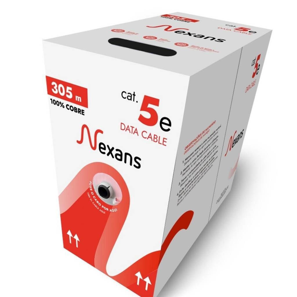 Bobina Cable UTP Cat5e Exterior 305 M Negro