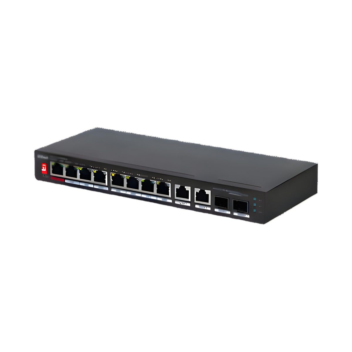 Switch No Administrable 8 Puertos 10/100 2 Uplinks 10/100/1000 PoE 96W