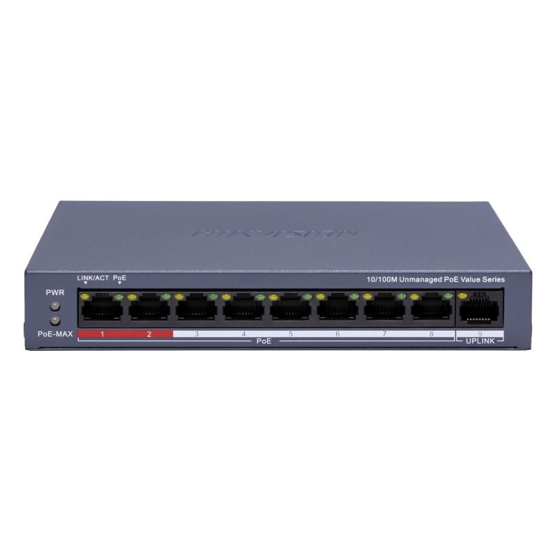Switch PoE 8 Puertos 10/100 Mbps + 1 Puerto
