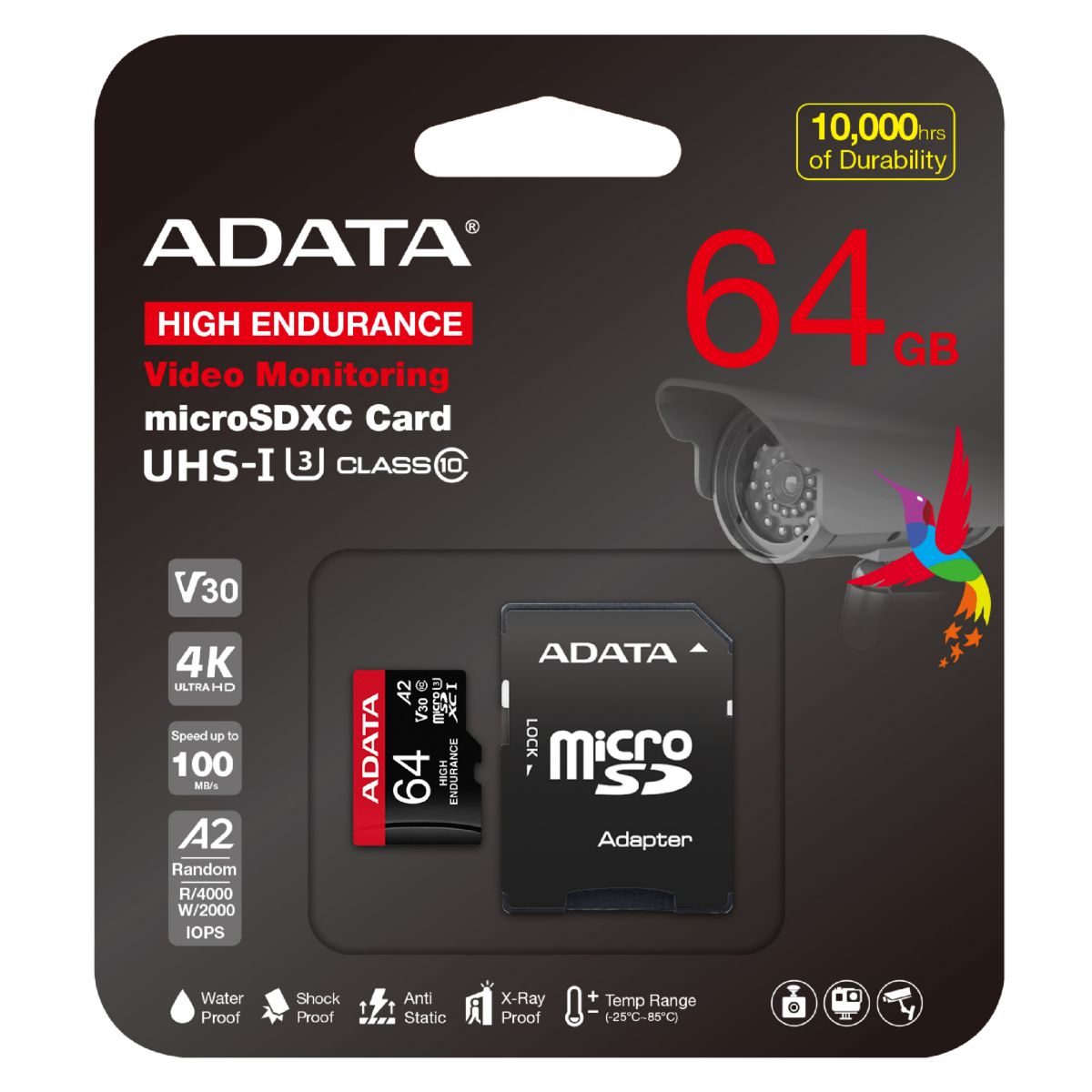 Tarjeta De Memoria Microsdxc 64GB High Endurance Uhs-I U3 V30 A2