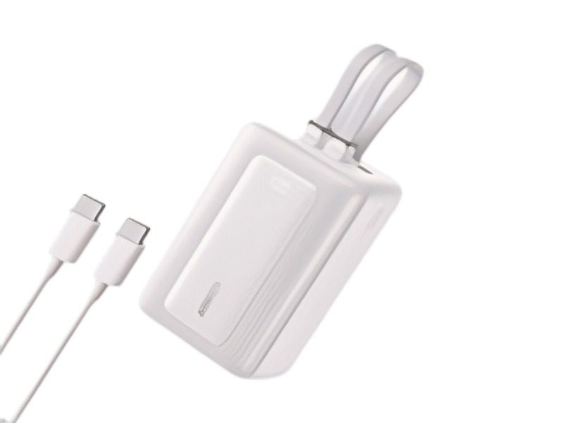 Power Bank 20000 Mah 30W Con Cable USB-C Blanco
