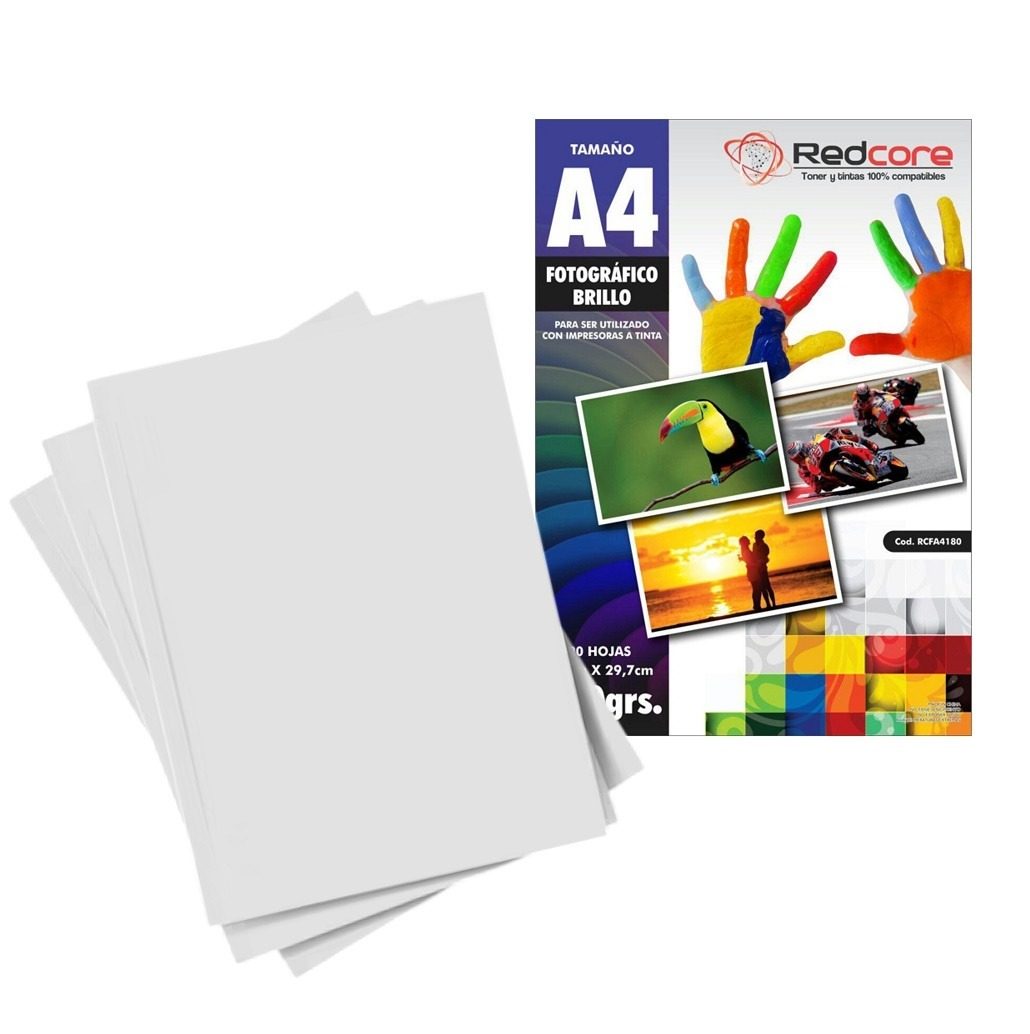 Papel Fotográfico Glossy A4 180 Grs 20 Unidades