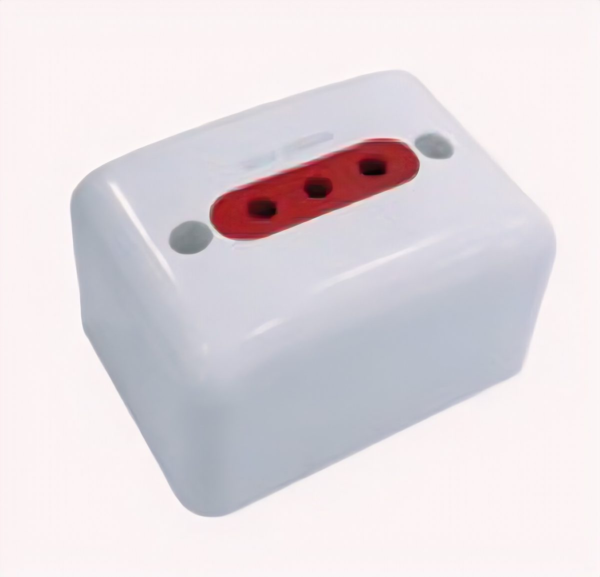 Tomacorriente De Pared Exterior Con Tierra 10A Blanco