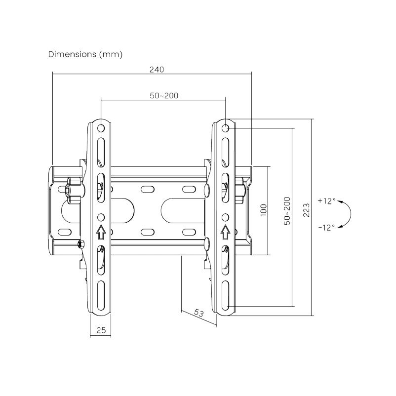 Soporte De Pared Inclinable Para TV 23-43"