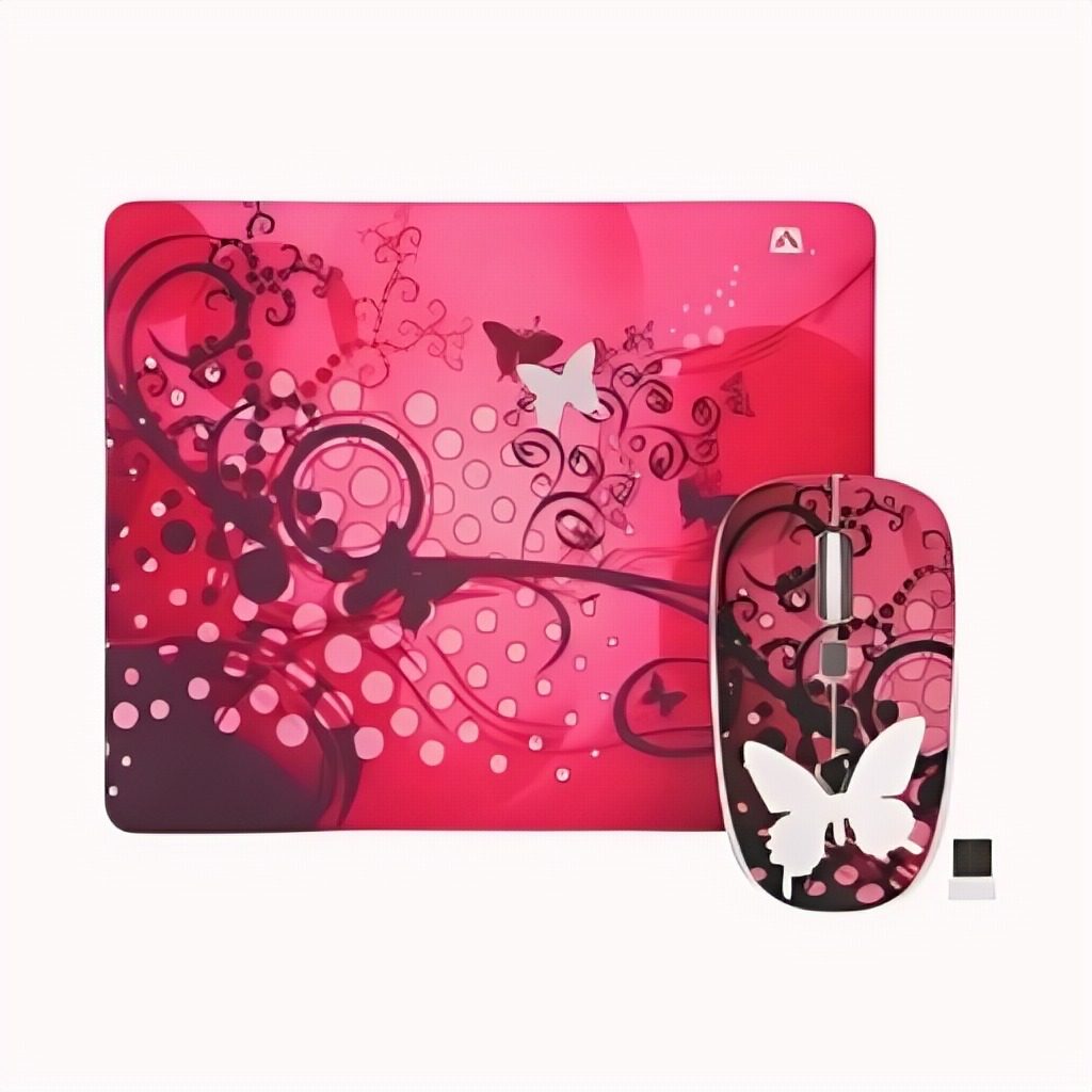 Mouse Pad Combino Diseño Mariposa Rosado