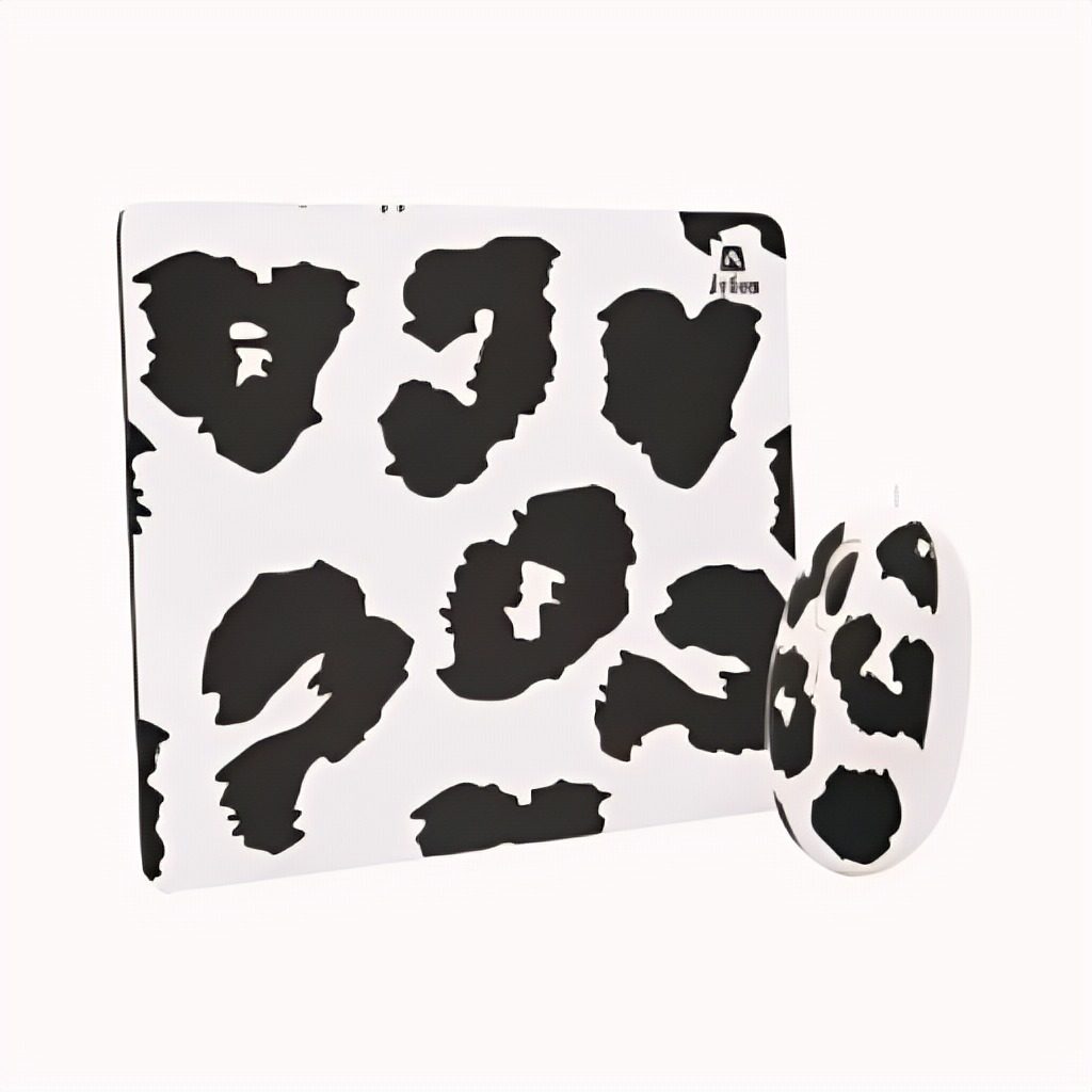 Mouse Pad Blanco Y Negro Plastico Ergonómico