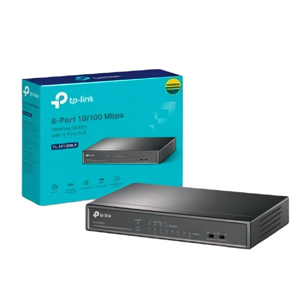 Switch No Administrable 8 Puertos 10/100 Con 4 Puertos PoE
