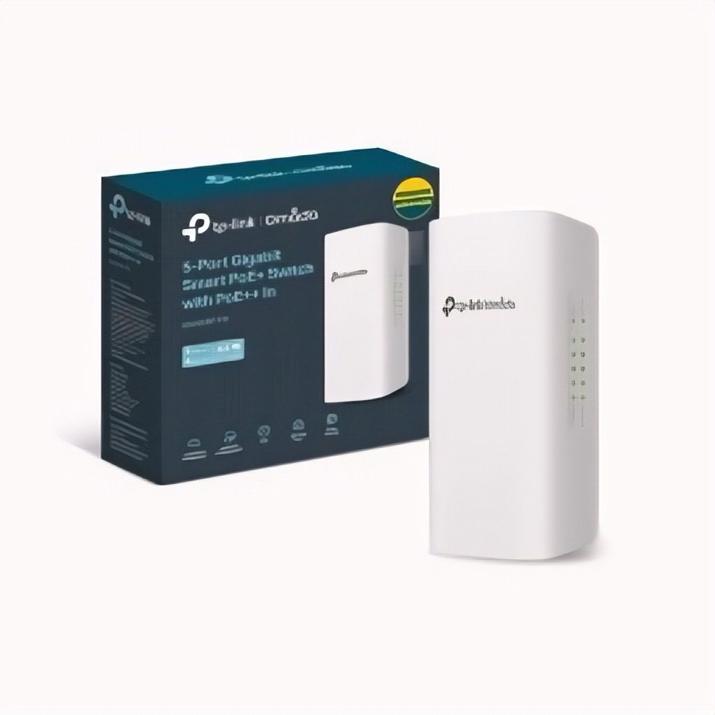 Switch Administrable 5 Puertos Gigabit PoE+, 1 Puerto W