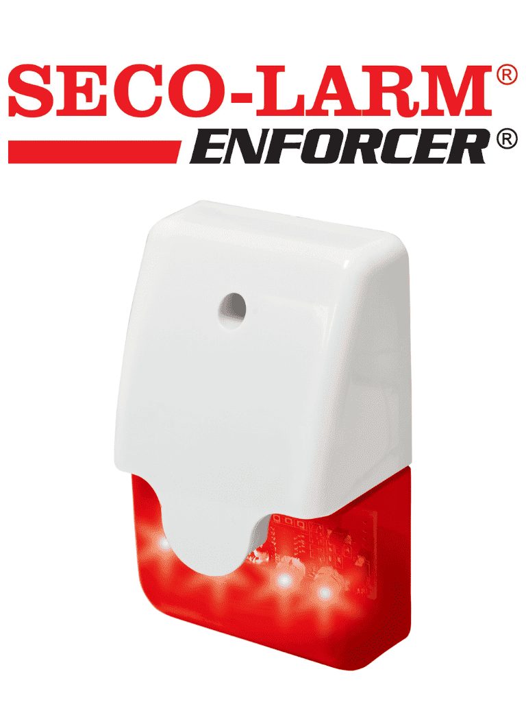 Mini Sirena Para Interior Con Luz Estroboscópica LED Roja