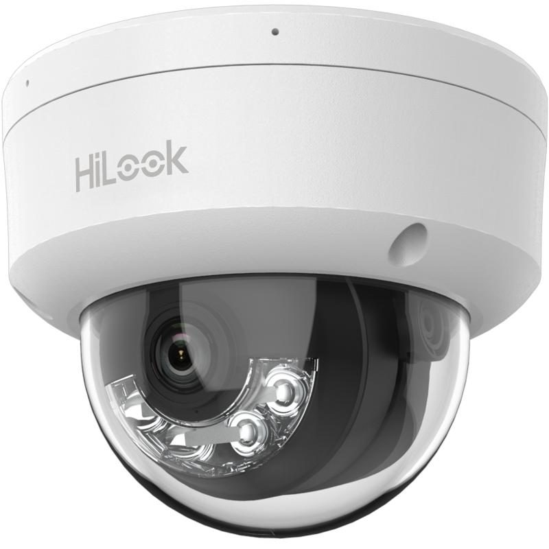 Cámara IP Domo 2MP 2.8mm Luz Blanca E Infrarroja Con Micrófono PoE