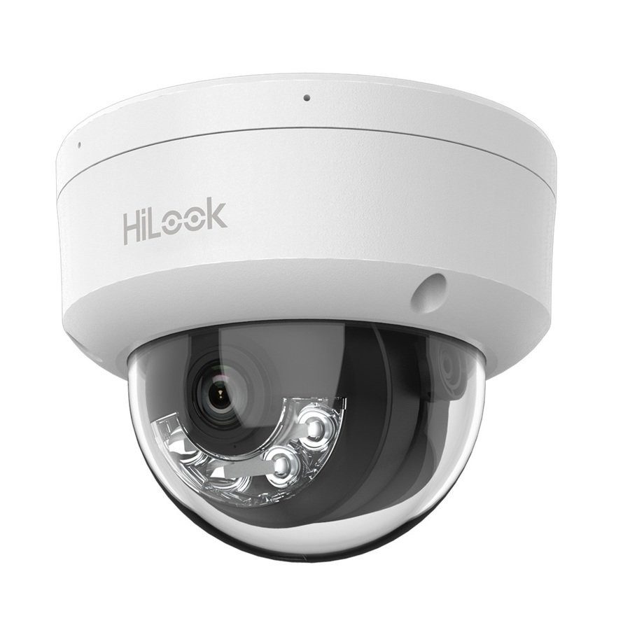 Cámara IP Domo 4MP 2.8mm Luz Blanca E Infrarroja Con Micrófono PoE