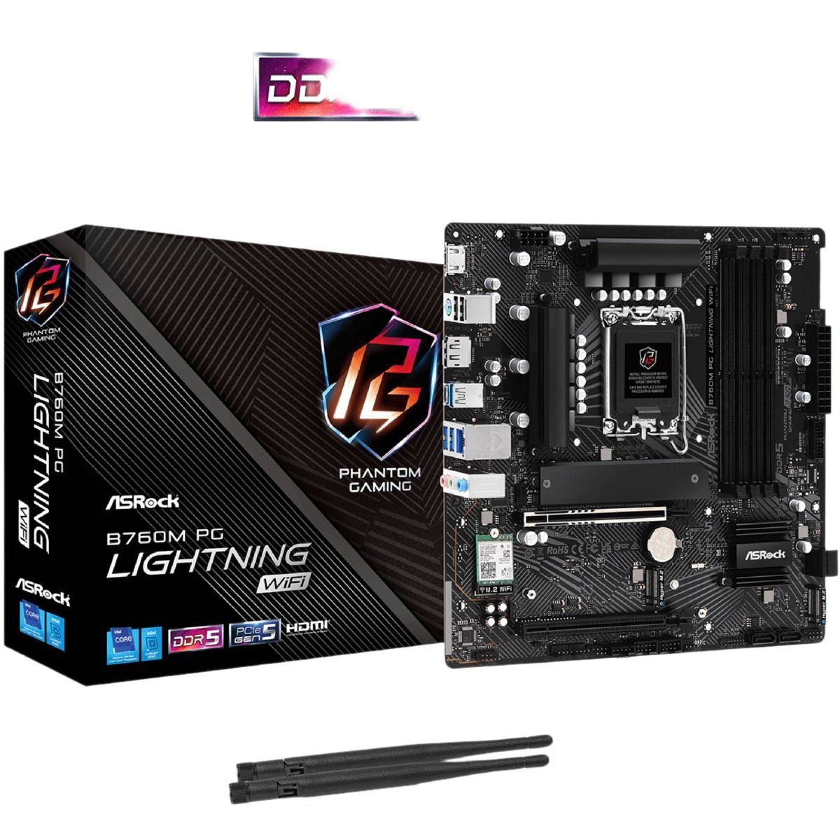 Motherboard Micro Atx B760 Lga1700 Ddr5 Con WiFi