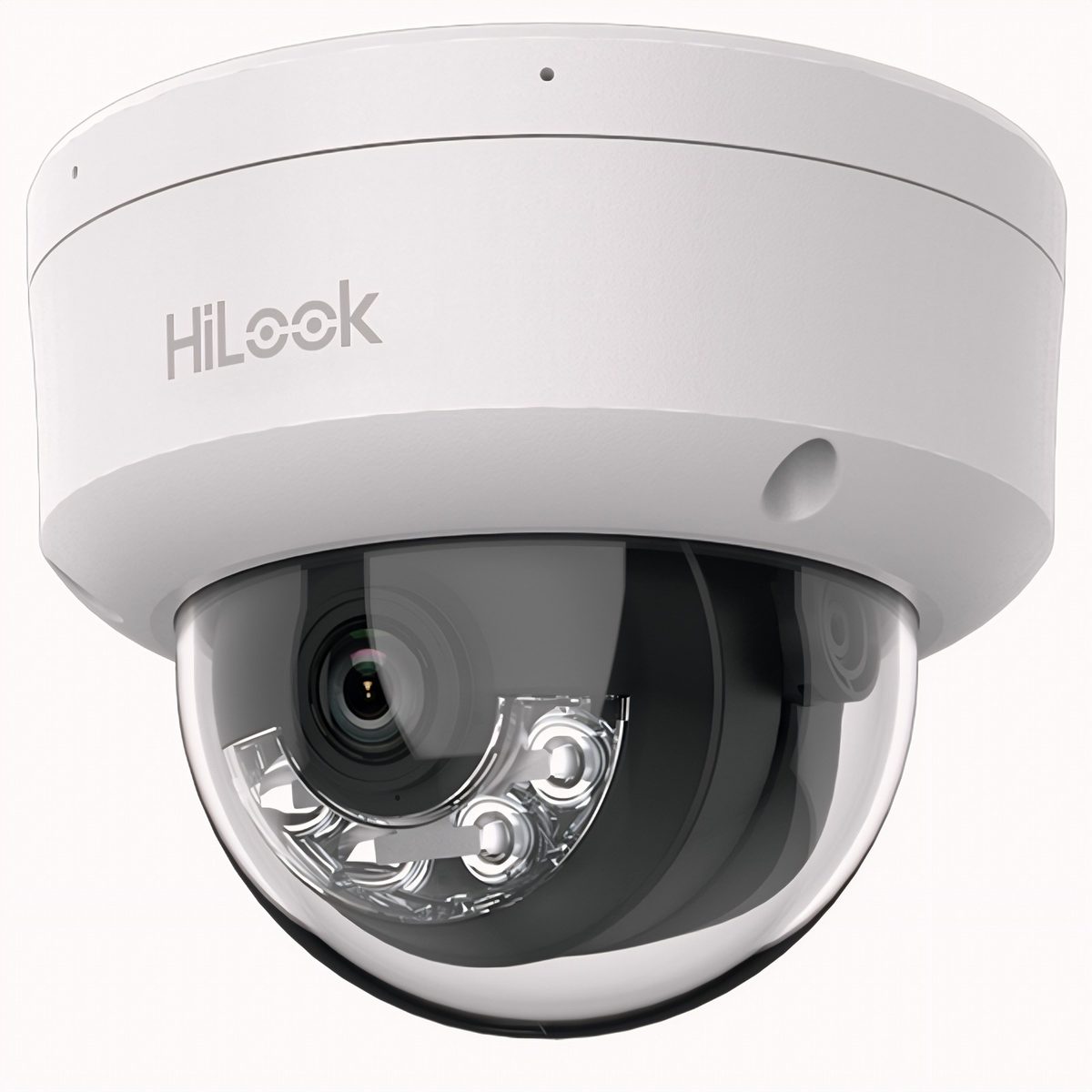 Cámara IP Domo 4MP Interior 2.8mm Luz Híbrida 20m Micrófono Integrado
