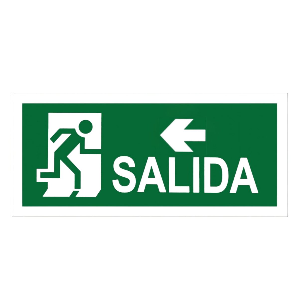 Cartel Fotoluminiscente De Salida Izquierda