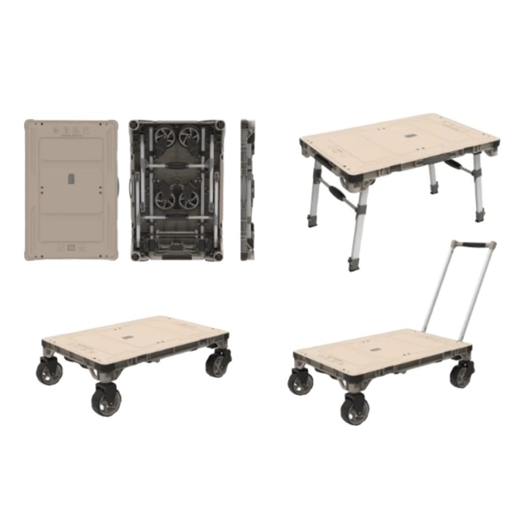 Carro Mesa Con 2 Cajones Y Tapa Plegable, Capacidad 100 Kg