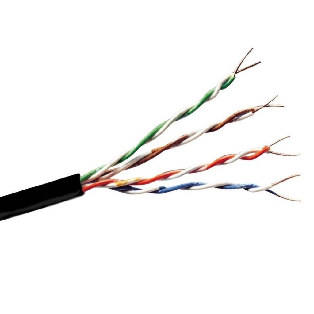 Cable UTP Cat5e Exterior Por Metro Negro