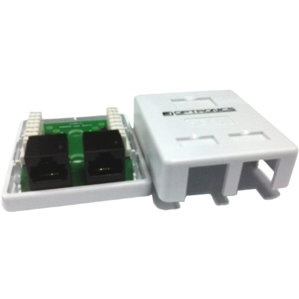 Caja Doble Con 2 Jack Cat5e